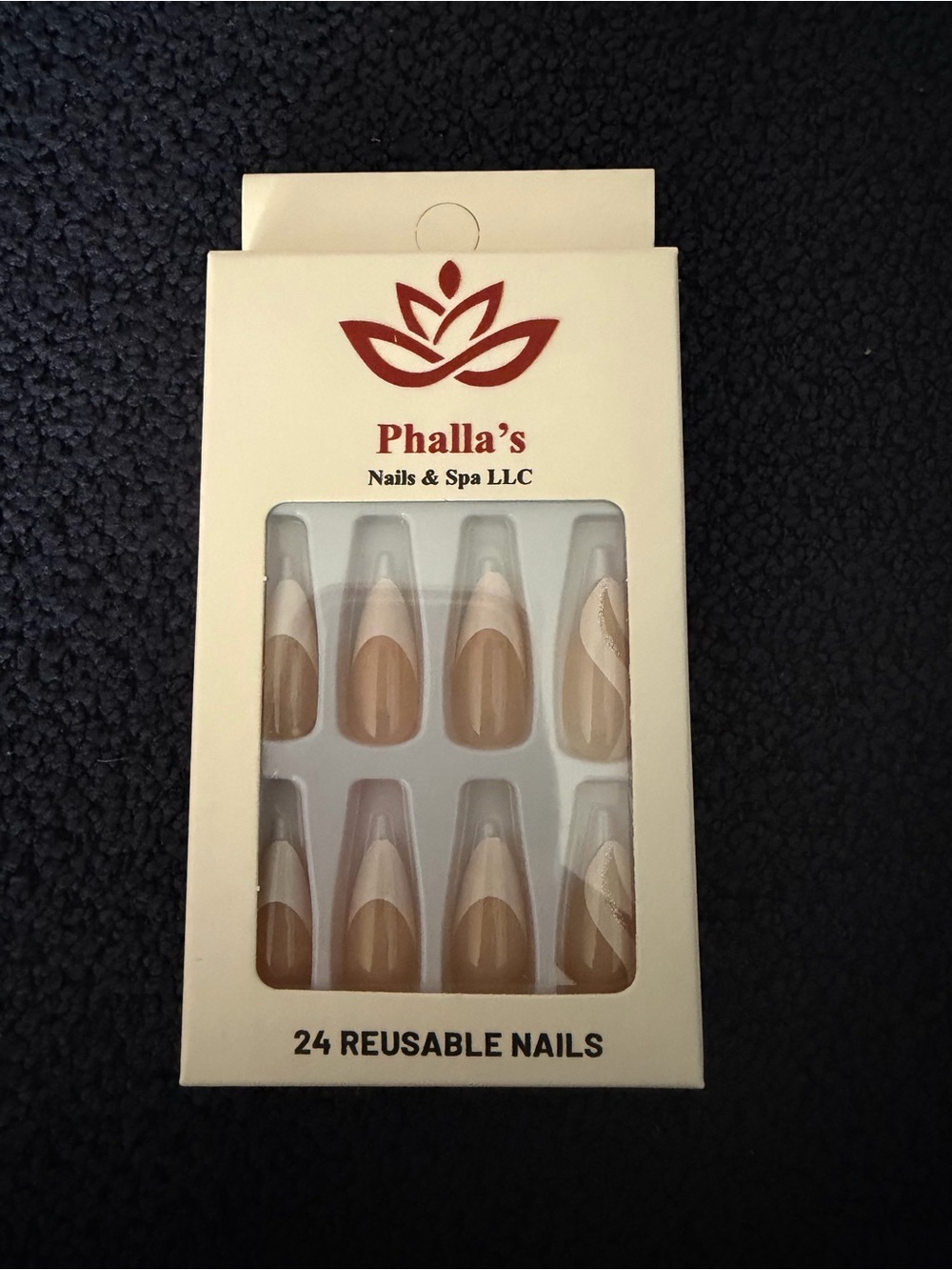 Phalla's Nude & White Reusable Press-On Nail Set